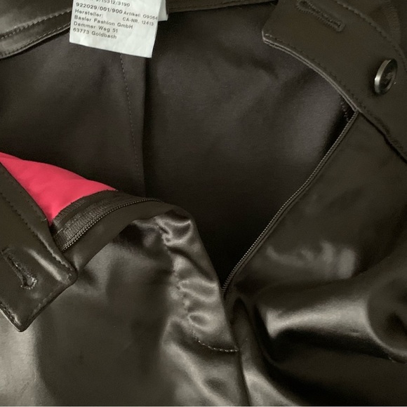 Vintage Basler Women’s Black Satin Pants Size Large High Rise Straight Leg - Picture 6 of 10